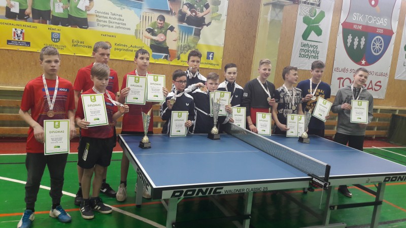 Lietuvos mokyklų žaidynių finalinės kaimo vietovių mokyKlų stalo teniso varžybos